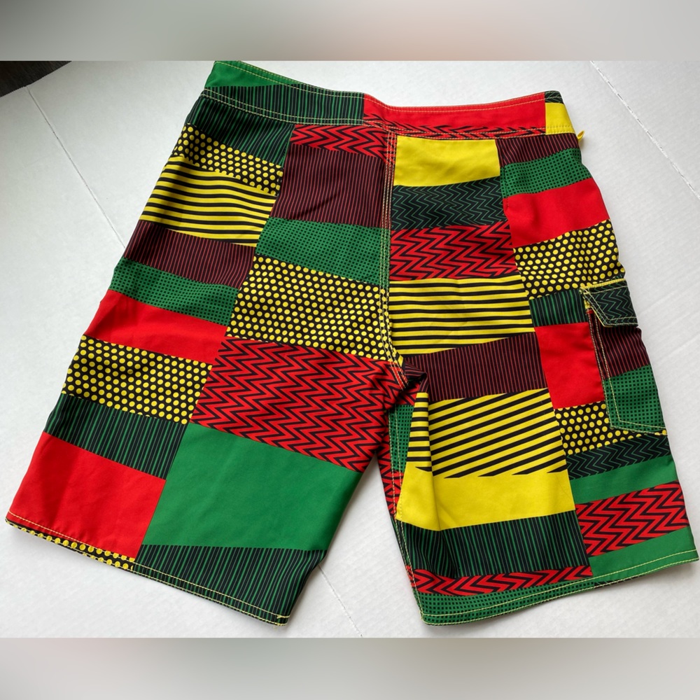 RVCA Mens Swim Trunks 80s Square Fizzle Multi-Color Size 31 - Picture 2 of 8